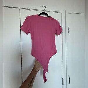 PrettyLittleThing Pink Short-Sleeve Bodysuit